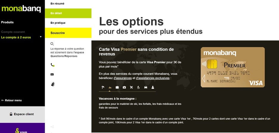 Monabanq lance la carte haut de gamme sans condition de revenus