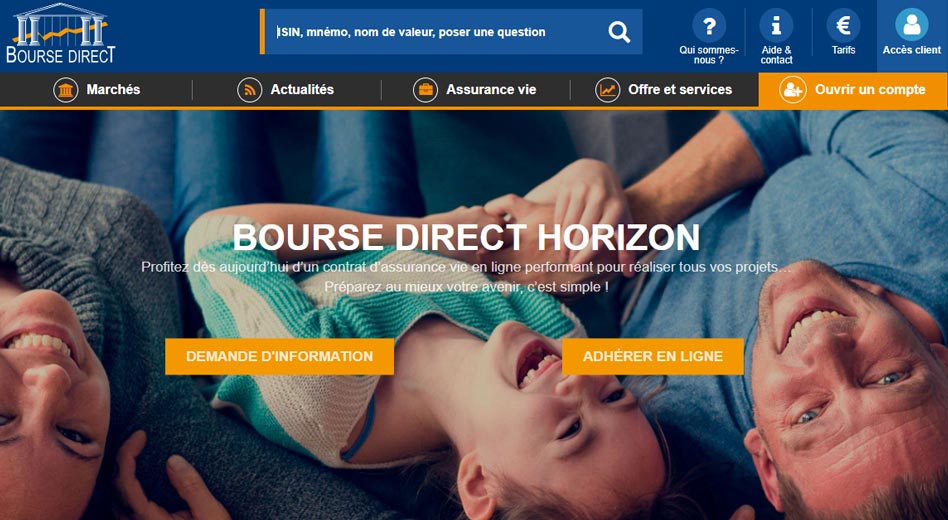 Lancement de Bourse Direct Horizon, l’assurance vie de Bourse Direct