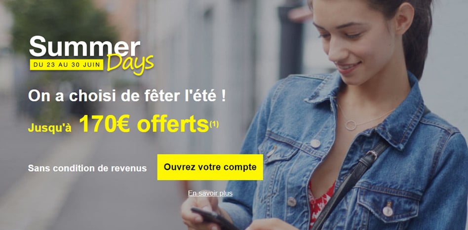 Monabanq offre exceptionnelle : 170€ offerts du 23 au 30 juin 2020