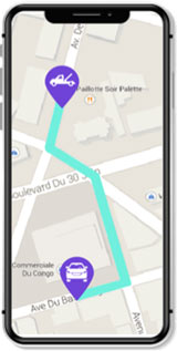 application-leocare-dépaneuse-géolocalisation-GPS